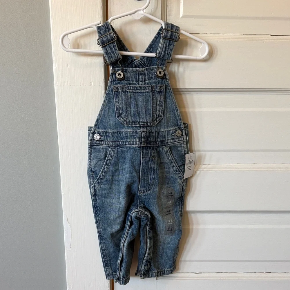 GAP Blue Denim Kids Overalls - Picture 1 of 4